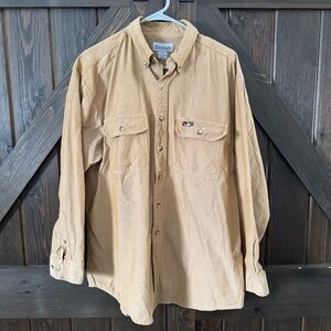 Carhartt Shirt Men’s Size L Button Down Missing logo on pocket
